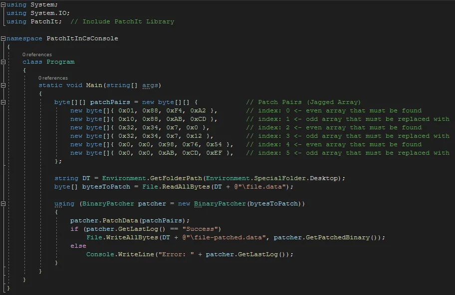 BinaryPatcher Library screenshot